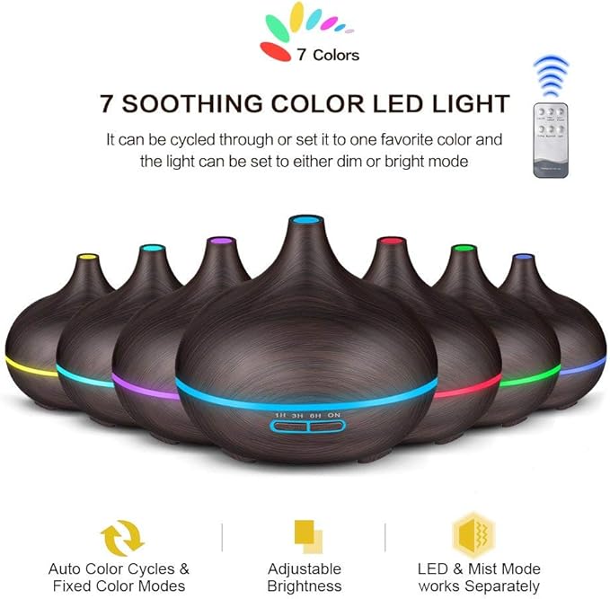 Diffusers for Essential Oils Large Room, 550ml Essential Oil Diffusers - Image 2