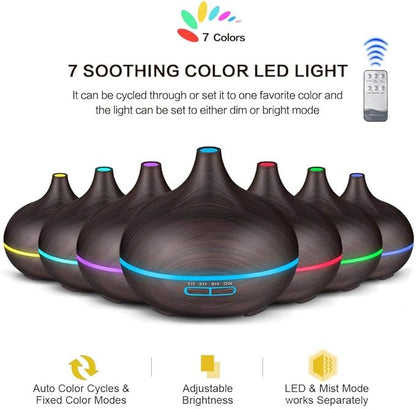 Diffusers for Essential Oils Large Room, 550ml Essential Oil Diffusers - Image 2
