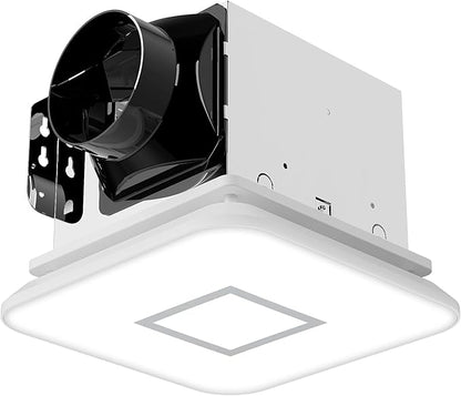 Fitop Bathroom Fan with Light，110CFM 1.0 Sones 1200lm LED Light by Fitop
