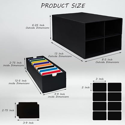 6 Sets Trading Card Storage Boxes, Includes 24-750 CT Boxes & 96 Dividers - Image 2