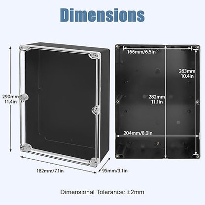 LeMotech Electrical Box Clear Cover Project Box IP65 Waterproof Junction Box - Image 2