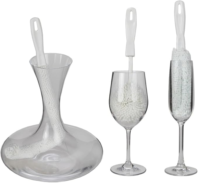 Lily's Home Decanter Cleaning Brush Set, Glassware Cleaning Brushes - Image 2