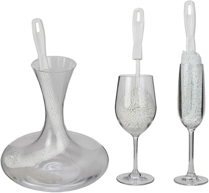 Lily's Home Decanter Cleaning Brush Set, Glassware Cleaning Brushes - Image 2