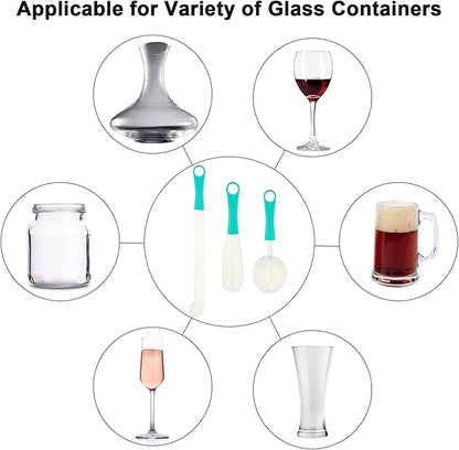 Boao 3 Pcs Decanter Cleaning Brush Wine Glass Decanter Flexible Bottle Brush Set - Image 5