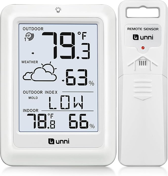 Indoor Outdoor Thermometer Wireless Weather Station, Temperature Humidity - Image 8