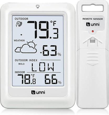 Indoor Outdoor Thermometer Wireless Weather Station, Temperature Humidity - Image 8