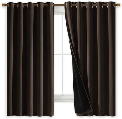 NICETOWN Complete 100% Blackout Curtains, Thermal Insulated & Energy Efficiency by NICETOWN
