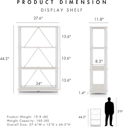 Homes: Inside + Out Apexa Modern 4-Tier Wide Shelving Units, Collectibles - Image 3