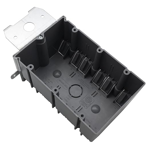 MAKERELE 3 Gang Adjustable Electrical Outlet Box Plastic, 49 Cubic Inch by MAKERELE
