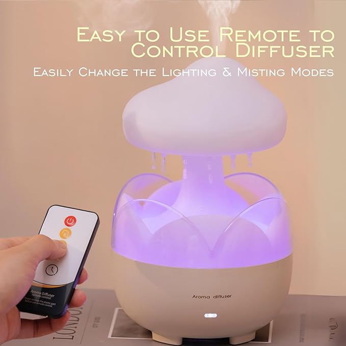 Raindrop Portable Humidifier, Cloud Essential Oil Diffuser, 230ml Capacity - Image 4