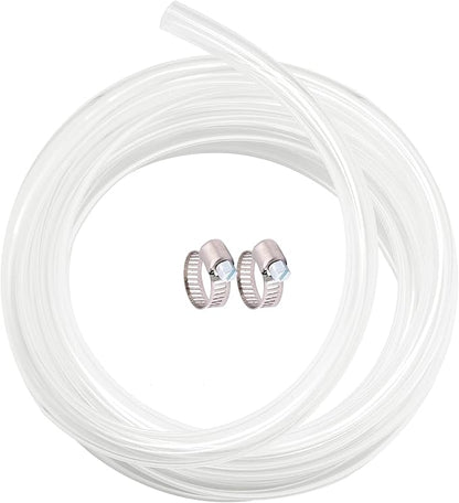 Clear Vinyl Tubing 5/16" ID × 7/16" OD -10 Ft 60PSI, Flexible Plastic Tubing by ProfessionalBrand