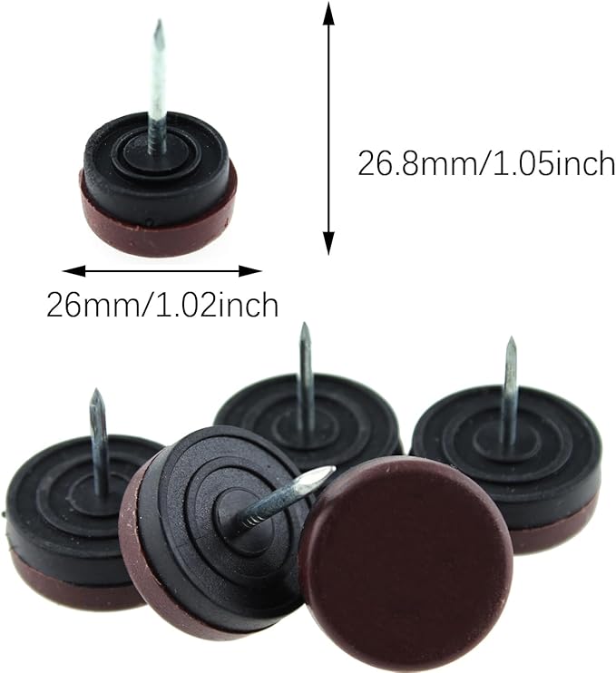 50PCS Round Heavy Duty Nylon Furniture Pads Chair Leg Floor Protectors Premium - Image 4