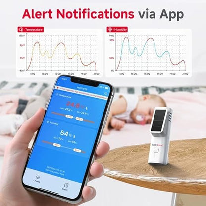 BaldrTherm Solar Bluetooth Thermometer & Humidity Monitor, Wireless Thermometer - Image 4