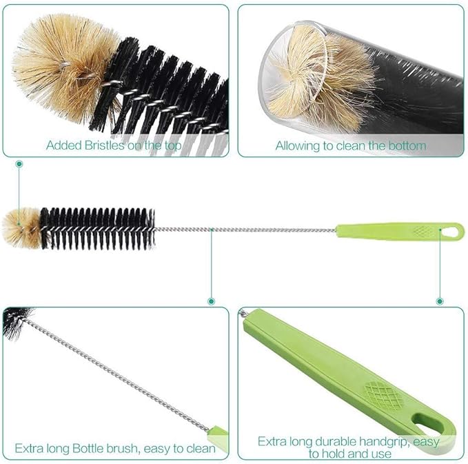 16in Bendable Bottle Brush, Long Handle Bottle Cleaning Brush - Image 3