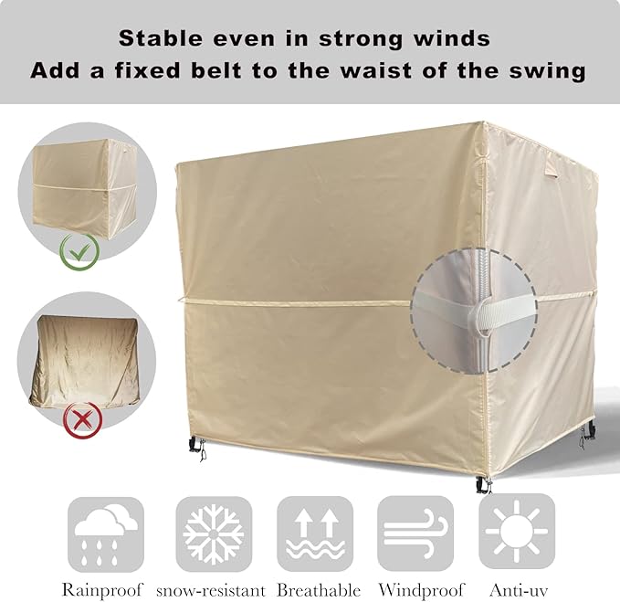 Outdoor 3 Triple Seater Hammock Swing Cover - Image 3