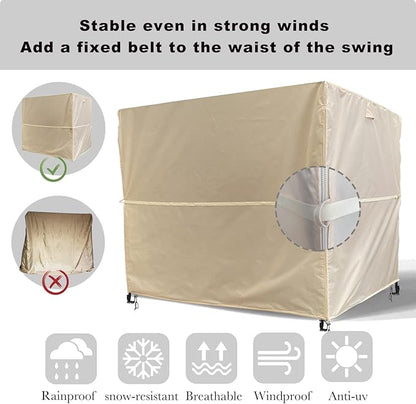 Ourdoor Swing Cove, 2 Triple Seater Hammock Cover Garden Swing Cover Garden - Image 2