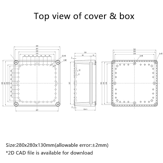 Junction Box，11"x 11"x 5.1" Outdoor Electrical Box - Image 8
