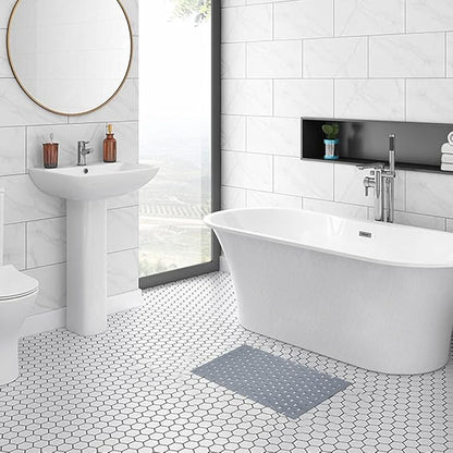 Bambo Bath Mat Bathroom Rugs Floor Wood Shower Bathtub Waterproof Non Slip - Image 2