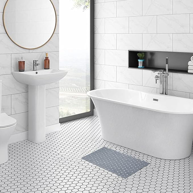 Bamboo Bath Mat Bathroom Rugs Floor Wood Shower Bathtub Waterproof Non Slip - Image 2