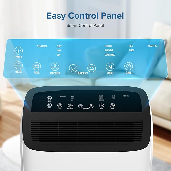 80 Pint Dehumidifier for Basement and Home, Covers up to 4, 500 Sq. Ft Rooms - Image 3