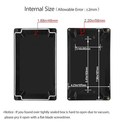 LeMotech Project Box ABS Plastic Junction Box IP65 Waterproof Hobby Box - Image 3