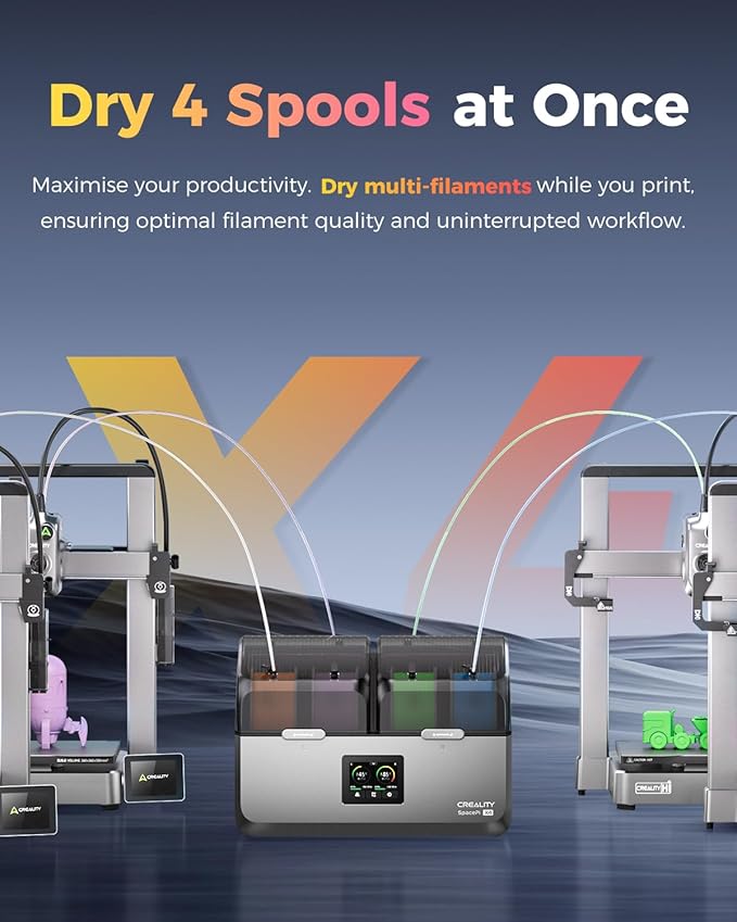 Creality Space Pi X4 Filament Dryer-Christmas Gifts, 4 Spools Filament Dry box - Image 2