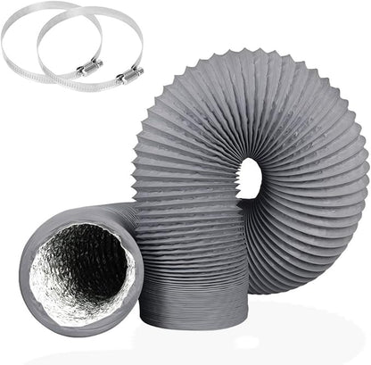 4 Inch 16FT Air Duct, Aluminum Clothing Dryer Vent Hose, 2 Clamps Include… by YIJUHOU