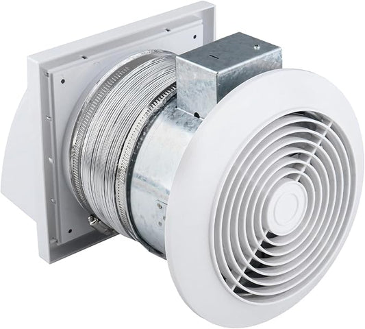 Quini 512M 6-inch Through Wall Exhaust Fan, 80 CFM 4.0 Sones, Bathroom Wall by Quini