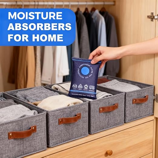 5-Pack Reusable Dehumidifier Bags, 100g Rechargeable Desiccant Packs - Image 4