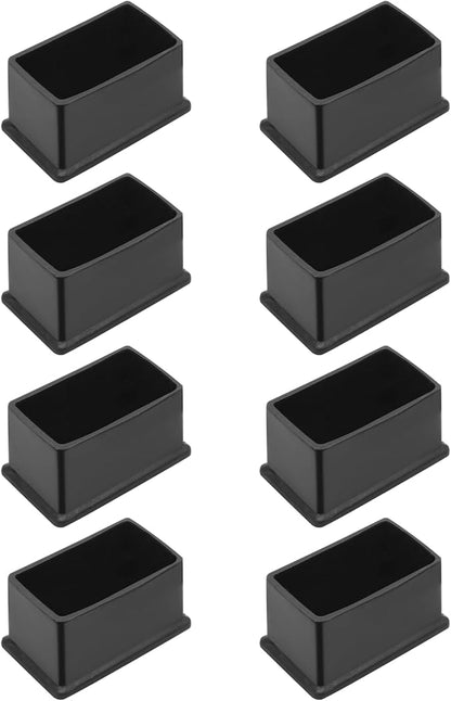 8 Pcs Rectangle PVC Furniture Leg Caps, Vinyl Flexible Chair Leg Floor by Bonsicoky