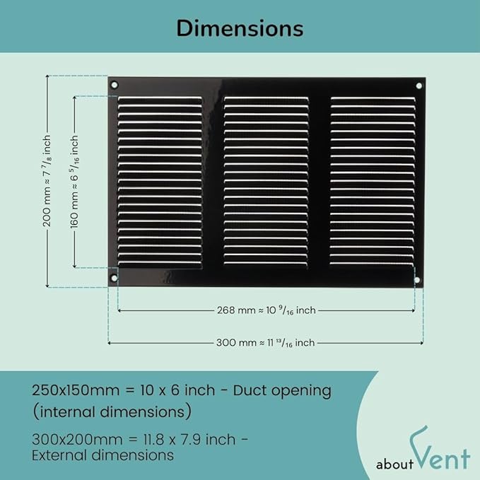 10x6 inch Vent Cover - Image 2
