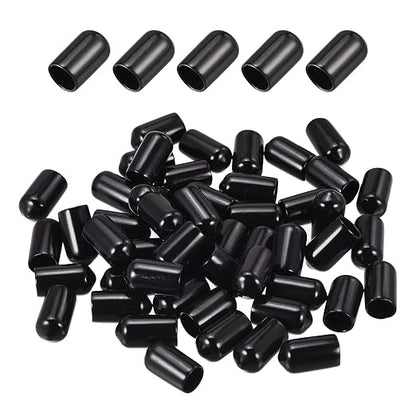 DMiotech 100 Pack 8.5mm ID Black Screw Thread Protectors Rubber End Caps Bolt by DMiotech