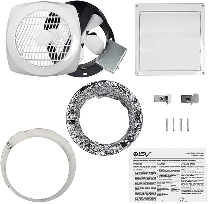 BV Ventilation Exhaust Fan for Home, Through-The-Wall Utility Fan, 70 CFM - Image 7