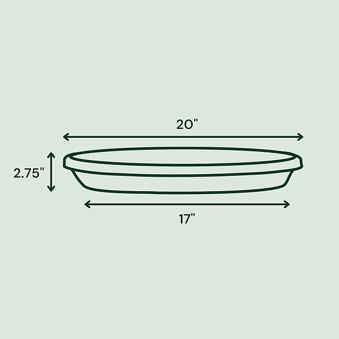 Bloem Terra Resin Saucer Tray: 17.5" Bottom Width - Image 2