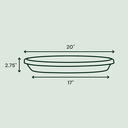 Bloem Terra Resin Saucer Tray: 17.5" Bottom Width - Image 2