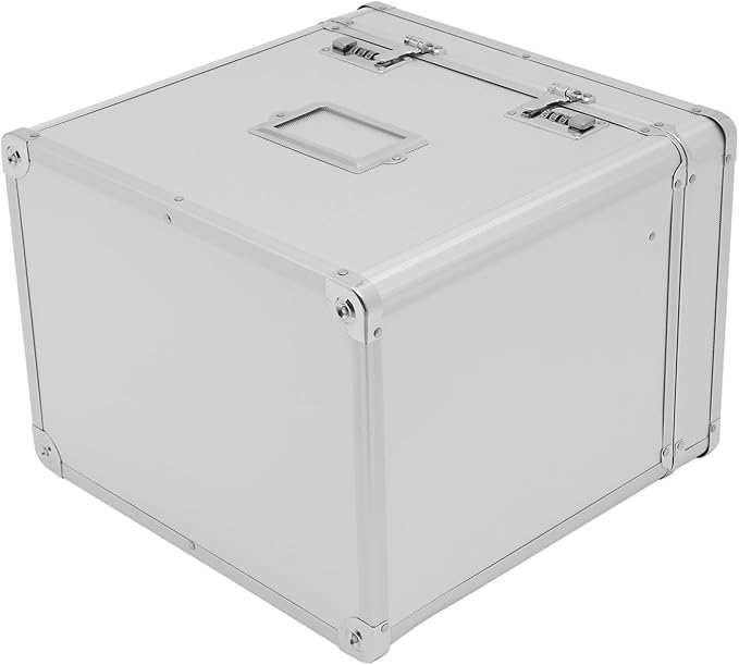 Metal Locking File Organizer Box, 13.8*10*13.4 inch Portable Locking Storage - Image 5