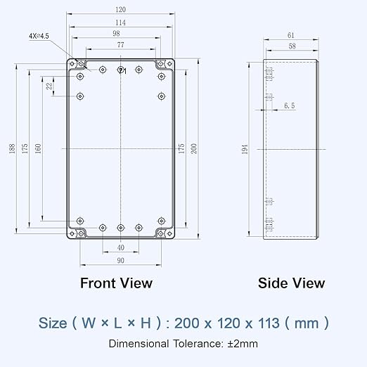 LeMotech Electrical Box Clear Cover Project Box IP65 Waterproof Junction Box - Image 8