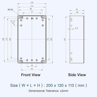 LeMotech Electrical Box Clear Cover Project Box IP65 Waterproof Junction Box - Image 8