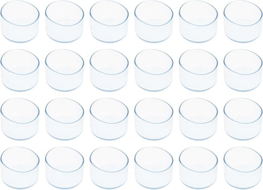 Round Chair Leg Caps, PVC Furniture Feet Covers, TTZEZE Transparent Round Floor by TTZEZE