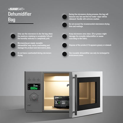 Rechargeable Safe Dehumidifier Bag 200g, Microwave Fast Reactivated Desiccant - Image 4