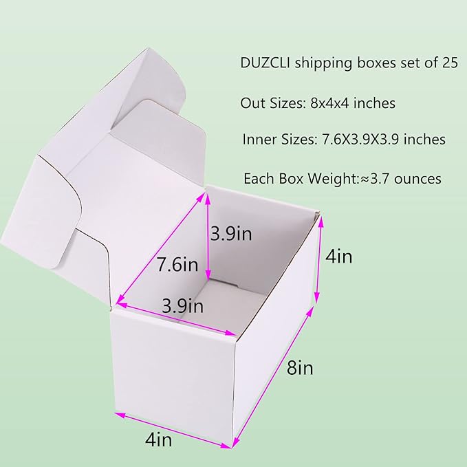 Small Shipping Boxes 8x4x4 Inch - Image 2