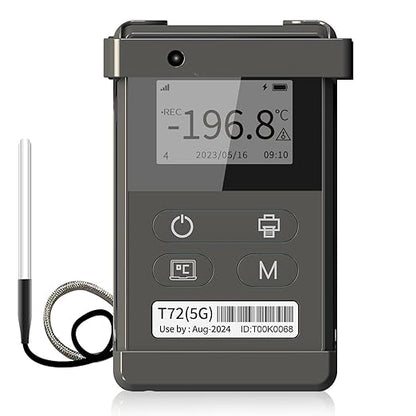Frigga T72 4G/5G Temperature Monitor Real-Time Reusable Temperature Data Logger by Frigga