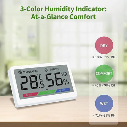 Digital Hygrometer Indoor Thermometer: High Accuracy Room Humidity Monitor - Image 3