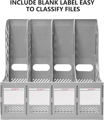 SAYEEC Magazine File Holder, Plastic Desktop File Folder Organizer - Image 5