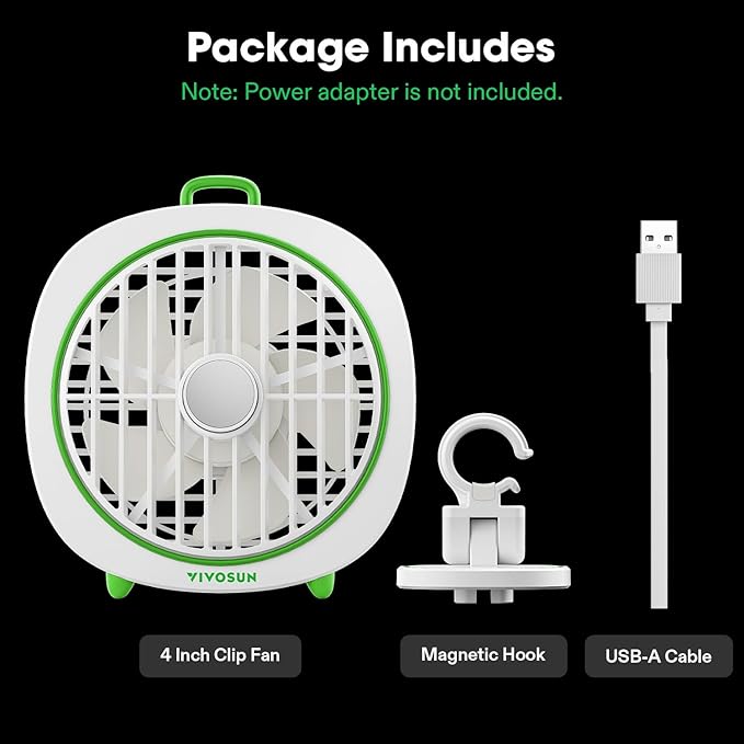 VIVOSUN AeroWave D4, 4” Grow Tent Clip Fan - Image 9