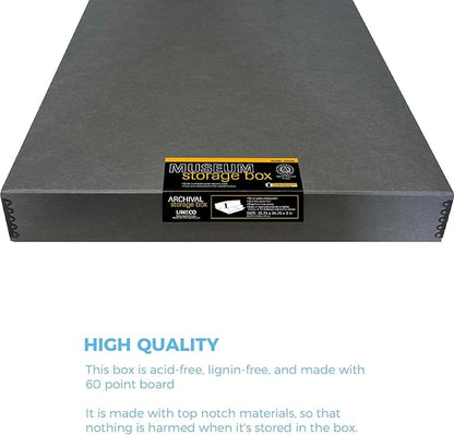 Lineco Museum Archival Storage Box, 20.75x24.75x3 in. Drop Front Design. - Image 6