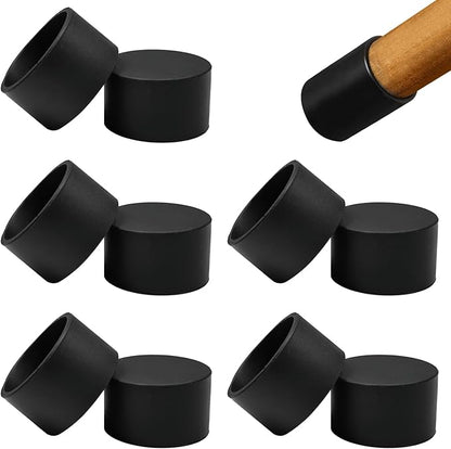 10 Pcs 1-1/2" Round Chair Leg Tips Caps, Silicone Rubber Furniture Leg Floor by BOPOREAE