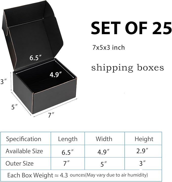 Small Shipping Boxes 7x5x3 Inch - Image 2