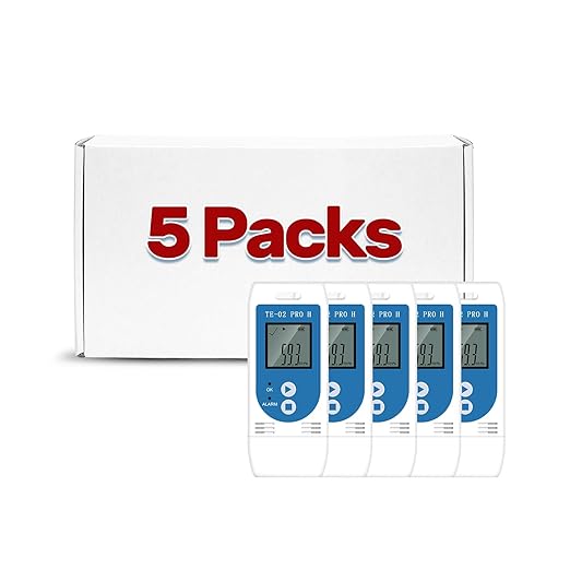 5 Pack TE-02 Pro TH Humidity and Temperature Data Logger, Temperature Mapping by APRVTIO