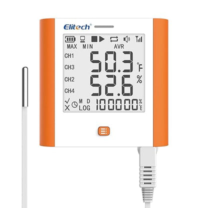 Elitech Digital Temperature Humidity Data Logger Medical Refrigerator by Elitech